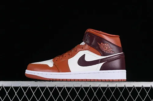 All Categories Air Jordan Jordan Series Basketball Shoes Air Jordan 1 Mid Air Jordan 1 Mid AJ1 Joe 1 Caramel Brown Chinese Cultural Leisure Sneakers BQ6472-200